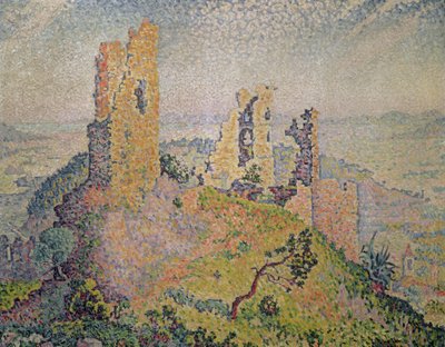 Landscape with a ruined castle by Paul Signac